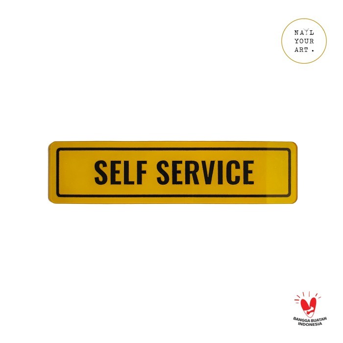 

RZ99 SIGN AKRILIK - SELF SERVICE KUNING - Signage Cafe/Resto