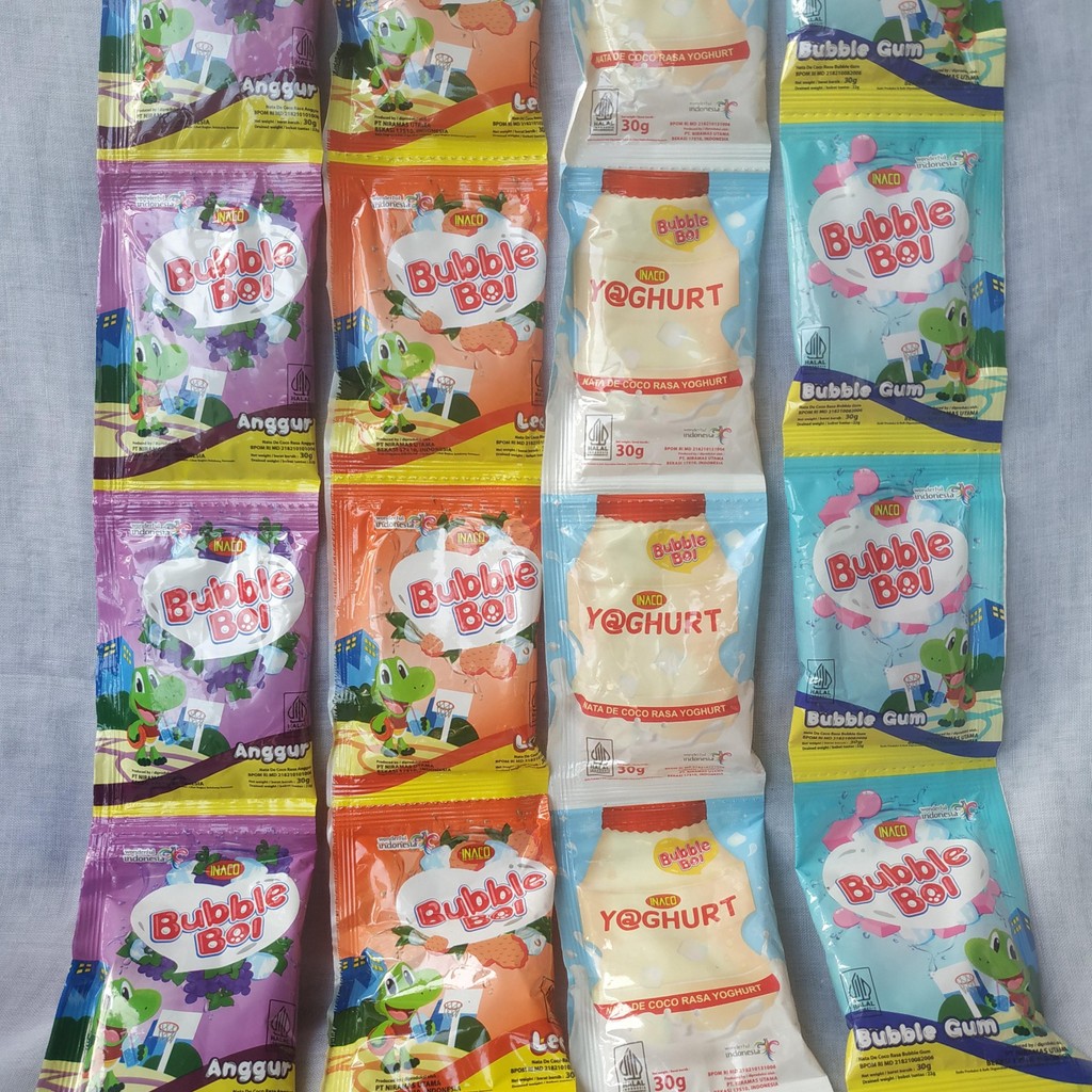 

MURAH - Inaco Buble Boi Nata De Coco Santan Kelapa Asli 1 Renceng Isi 10 Sachet Drink