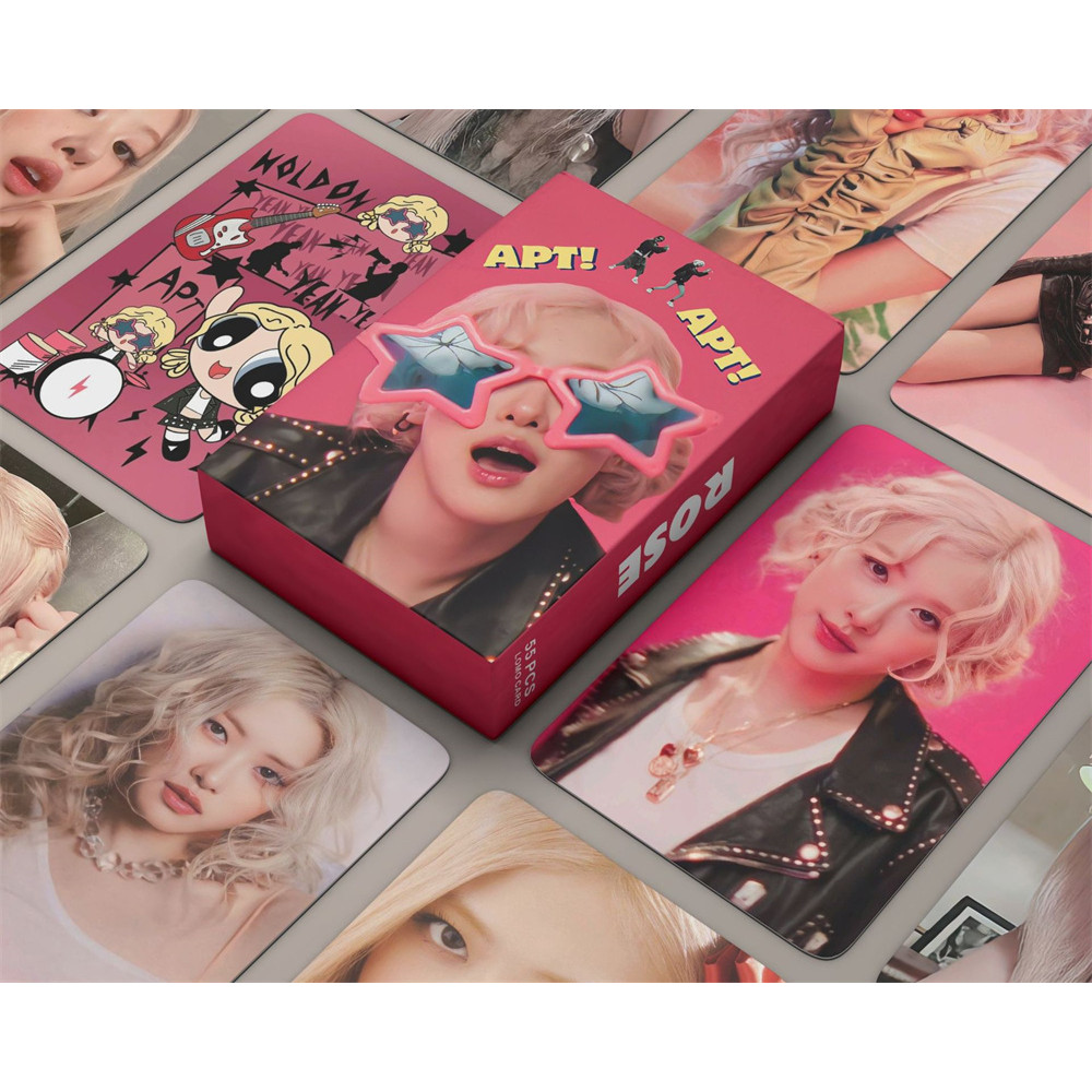 

Kpop BPink Rose Lomo card Rose APT Photocards Lomo Card Laser Version 55/Pk