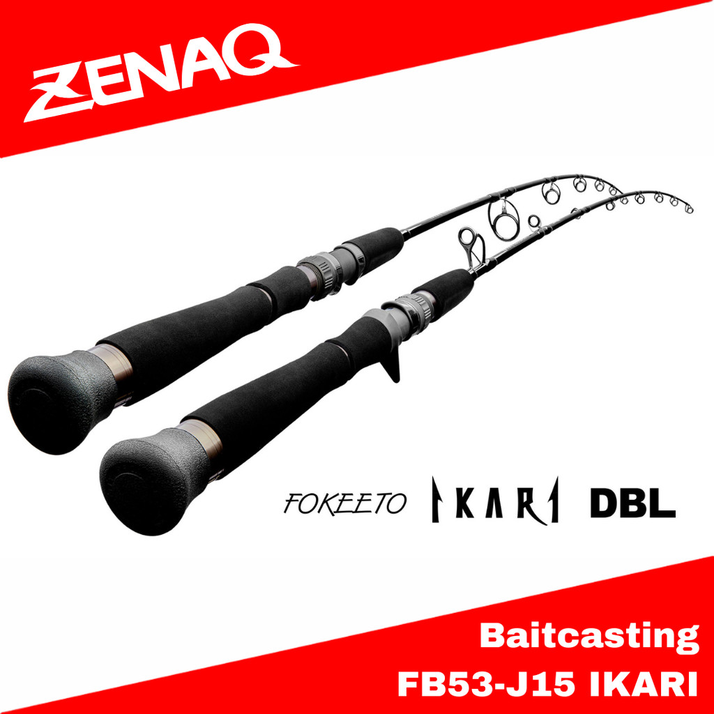 Zenaq Baitcasting Rod Fokeeto Ikari DBL FB53-J15
