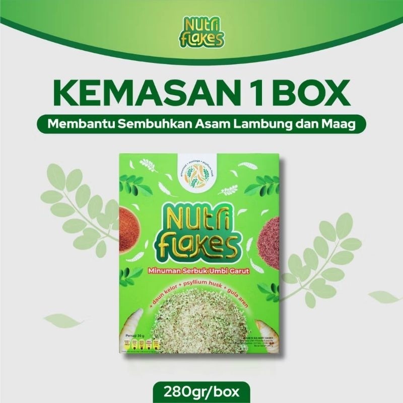 

( Flash Sale ) Nutriflakes Sereal Umbi Garut Asam Lambung Ampuh Mengatasi Asam Lambung Gerd, Maag 1 Box