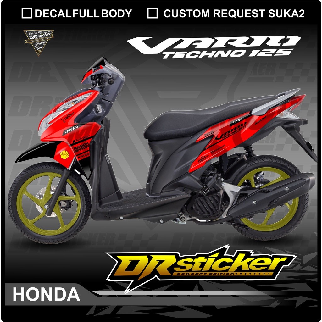 Decal Vario 125 tekhno 2013 Full Body - Dekal Sticker Vario 125 2013 Tekhno desain mission