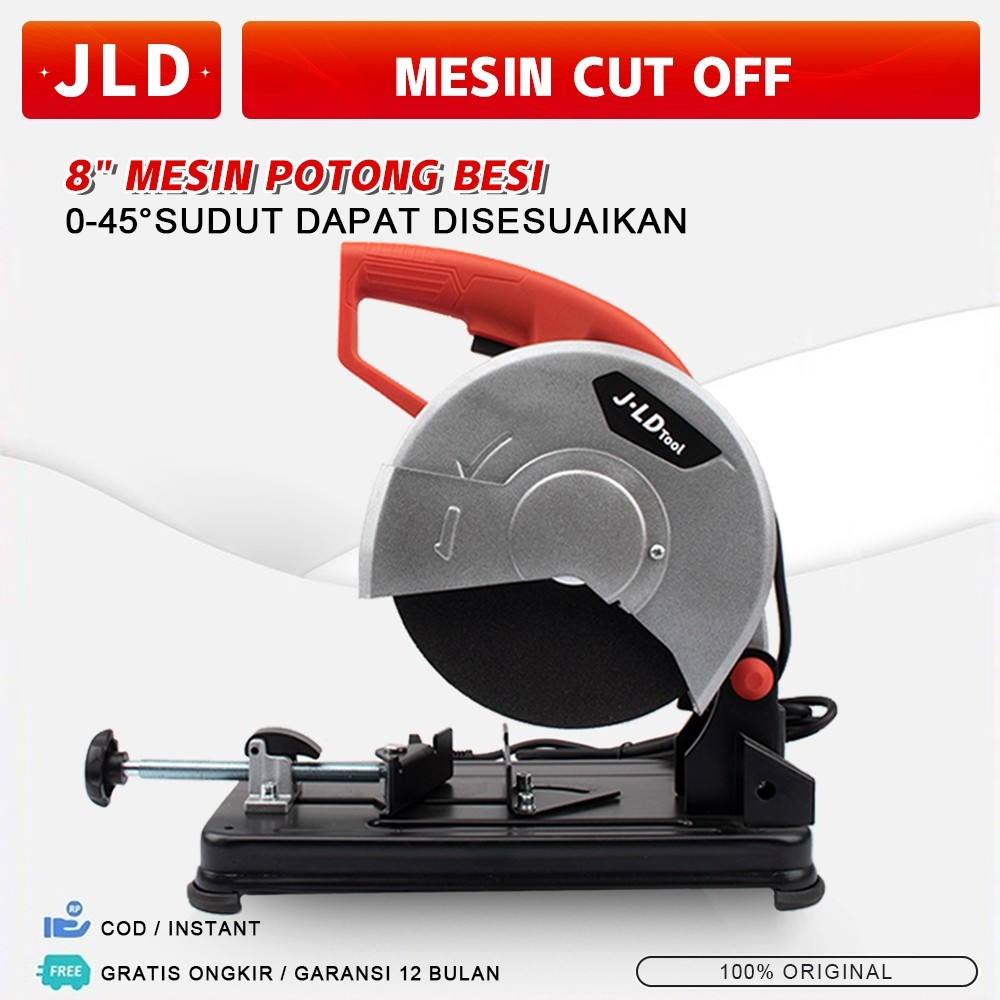 JLD 8" Mesin Potong Besi Cut Off Machine Chop Saw 950W Gergaji Mitra J208 Mesin Potong Tulang Sapi G