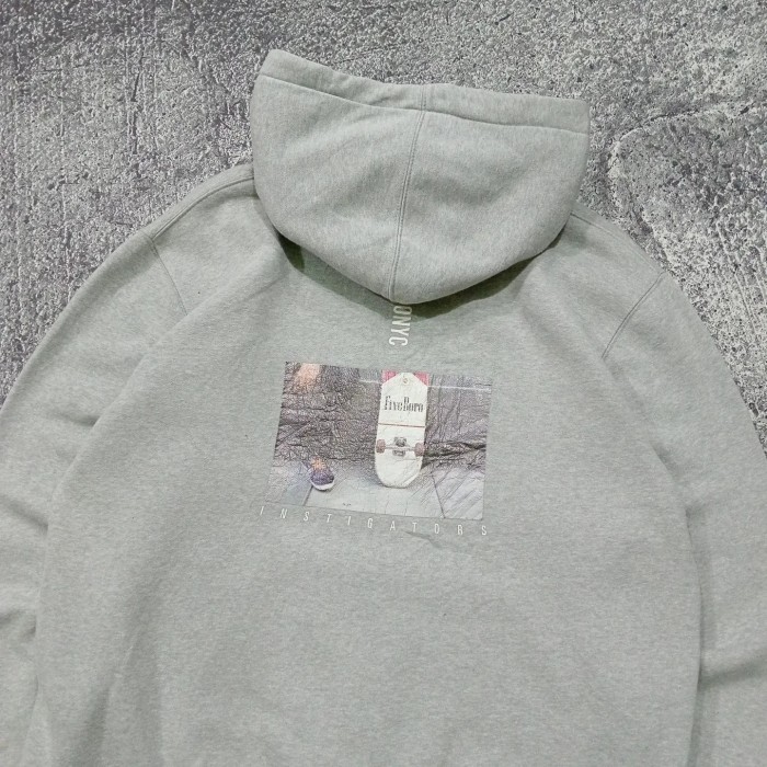 Jaket sweater Hoodie ABNORMAL THING belakang sablon size xl