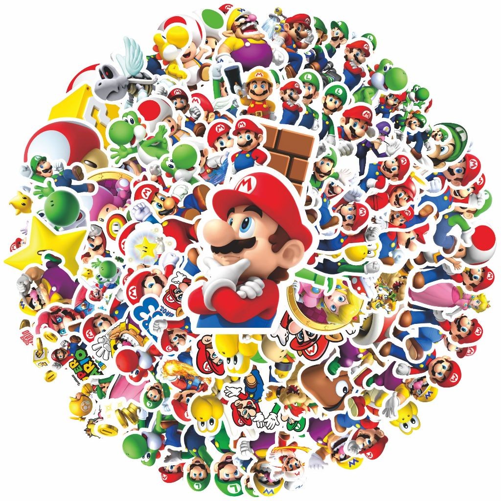 

COD 50 Pcs Stiker Pack Motif Kartun Game Super Mario Keren Anti Air Untuk Dekorasi Notebook Sepeda Skateboard Handphone DIY