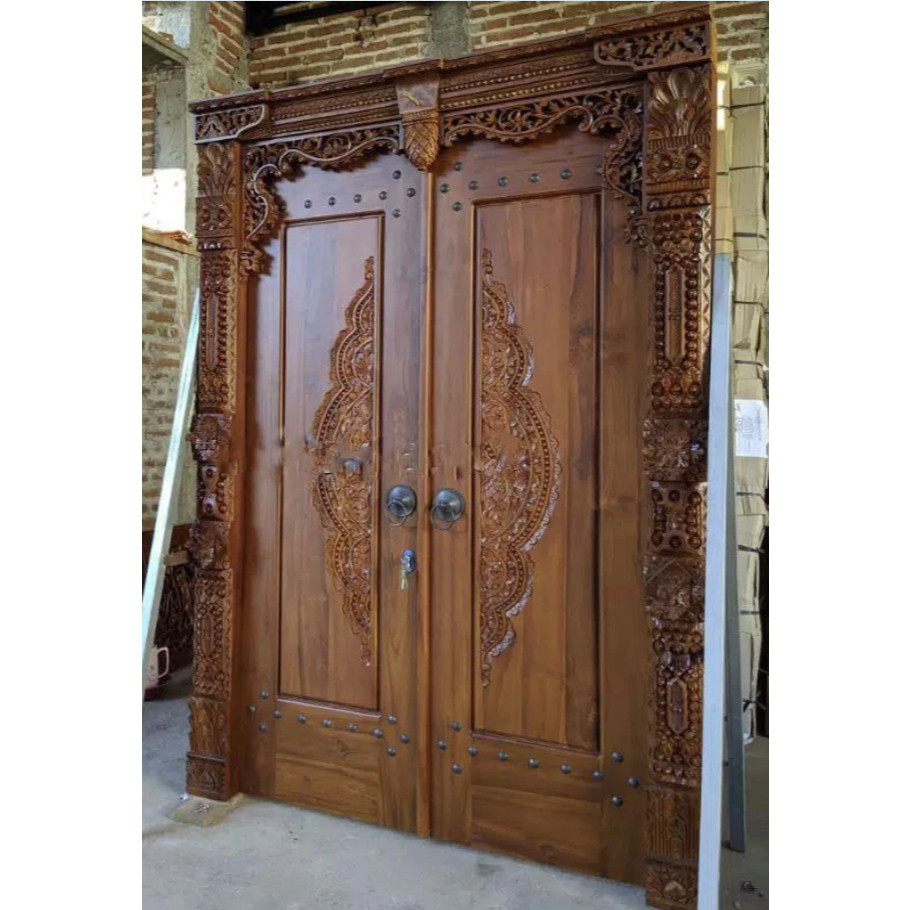 Kusen Pintu Minimalis Gapura Gebyok Ukir Kayu Jati Jepara
