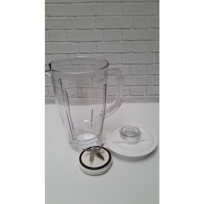 JAR BLENDER PLASTIK MEREK TURBO / PHILIPS + PISAU (1 Set)