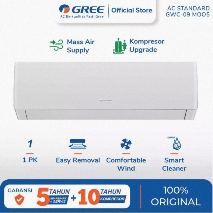 AC GREE 1PK MOO5 GWC 09 MOO5 GWC-09 M005 Unit Only Garansj