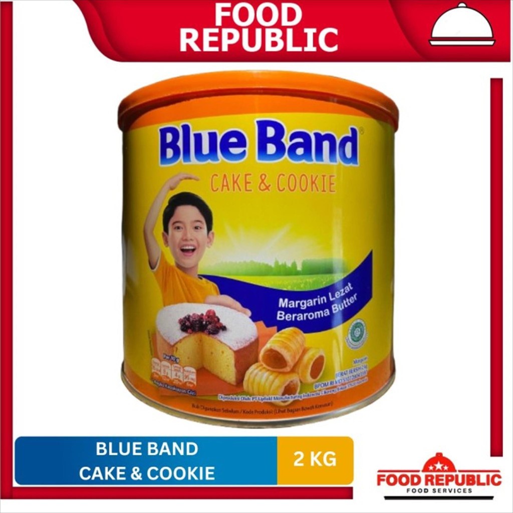 

Blue Band Cake & Cookie Margarine / Butter / Mentega 2 Kg Kaleng Besar