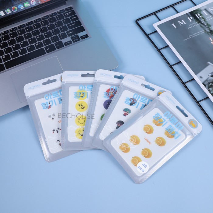 [BEC] Sticker Masker Aromatherapy Lemon / Mint Korea Mask Patch Stiker - isi 48pcs