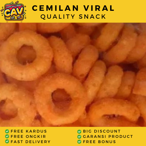 

CAV CIKI CINCIN 500gr Snack Ring Keju Ciki Ring Keju Cheese Ring Snack Keju Ring Cheese Chiki Ring Kej