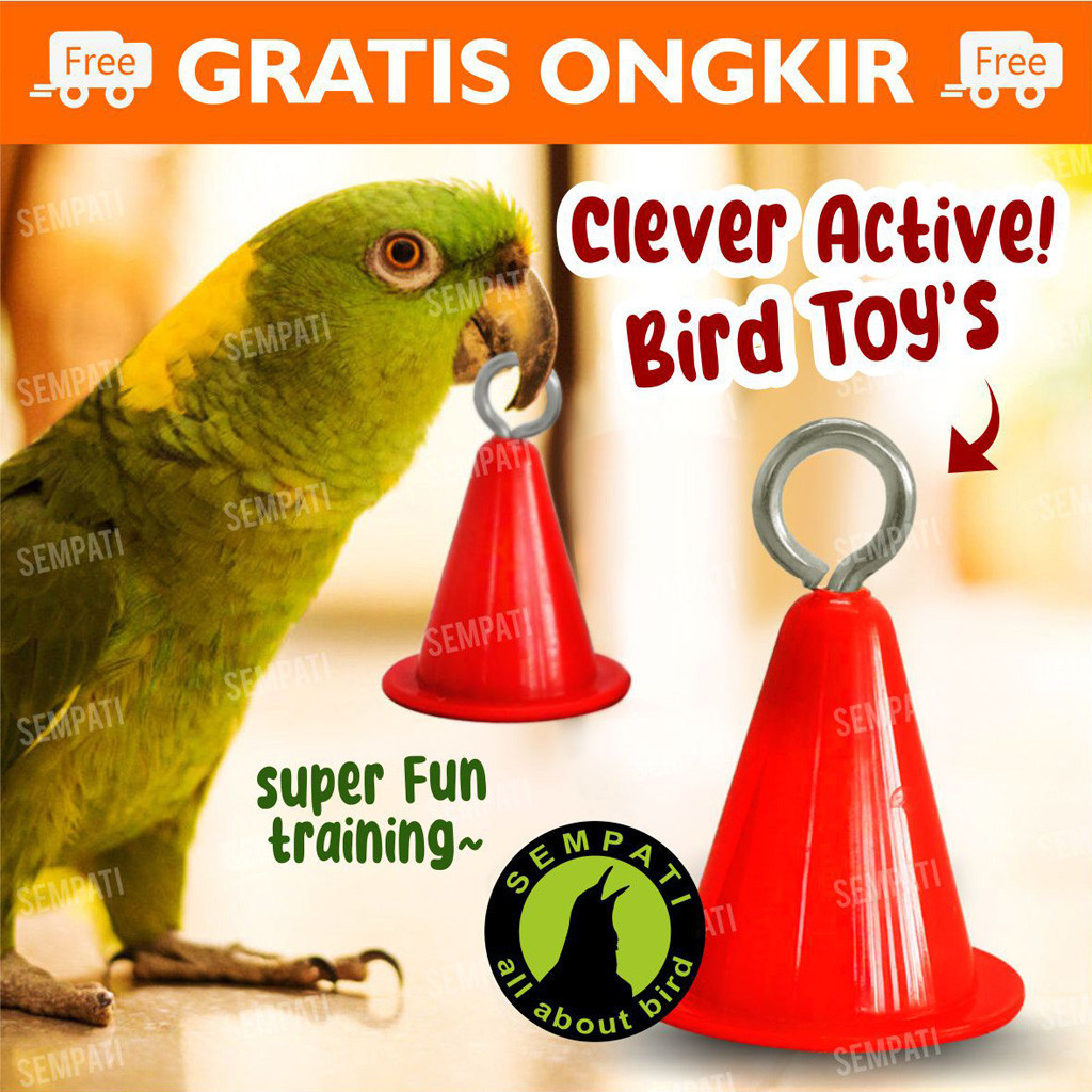 SEMPATI Alat Latih Koprok Parrot Trik Mainan Burung Parrot Parkit Paruh Bengkok Macaw Sunconure Afgr