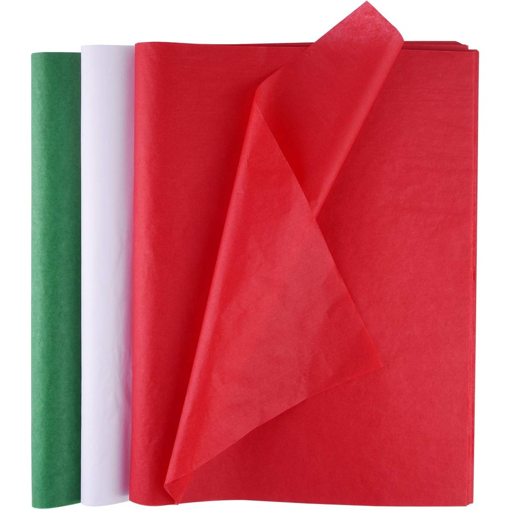 

10sheets Christmas Tissue Paper Sheets 50*66cm Christmas Wrapping Paper for DIY and Craft Gift Bags Decorations