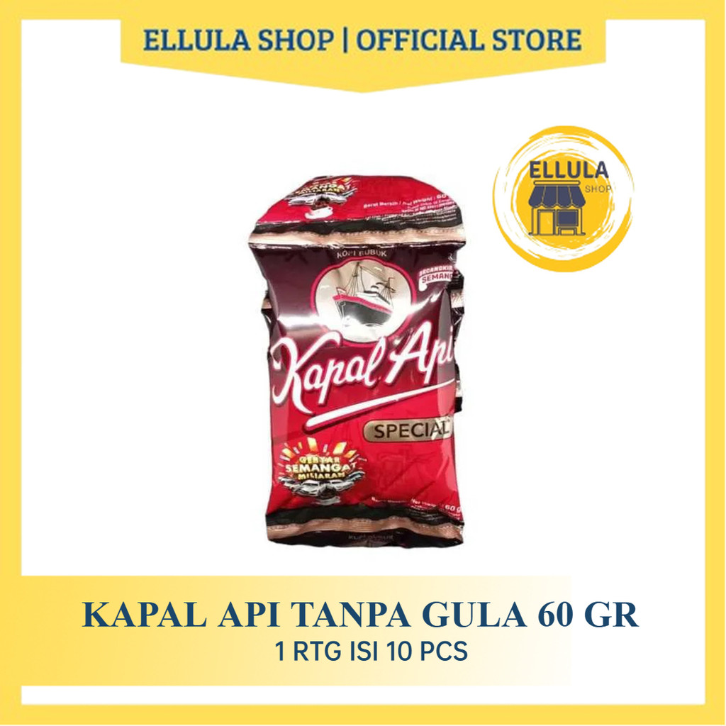 

ELLULA Shop - Kopi Kapal Api SPECIAL 60gram - 1renceng (isi 10bungkus x 60gr) [Renceng]