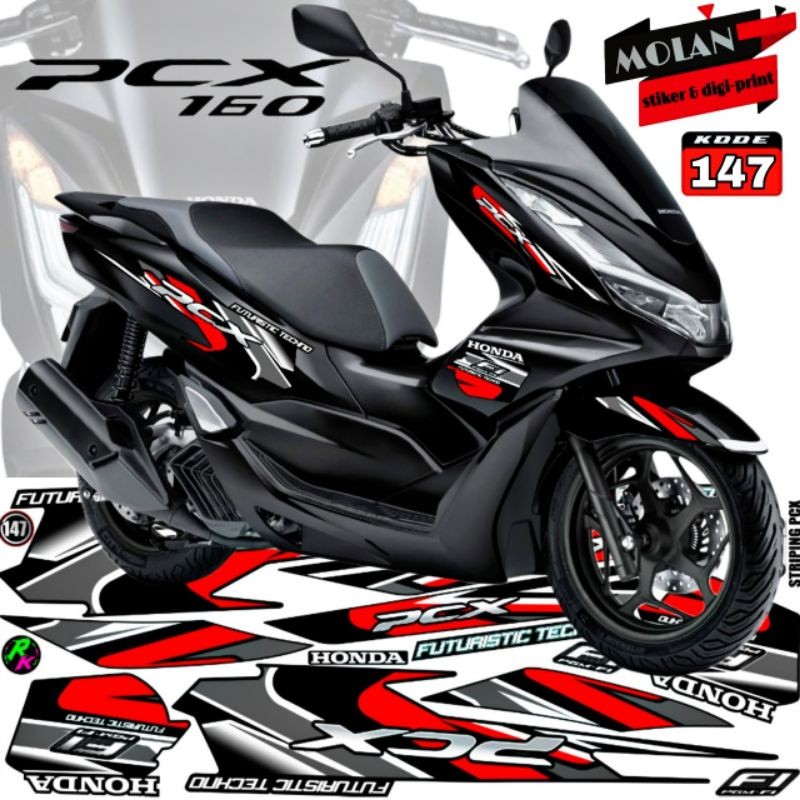 Decal Sticker Striping Variasi All New Honda PCX 160 - New PCX 160 2022 - PCX Hybrid - PCX CBS - Dec
