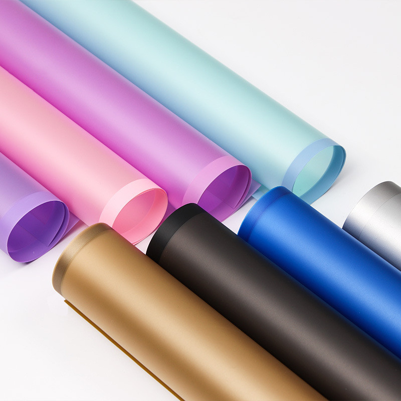 

(5 lembar) Kertas Buket cellophane line Color