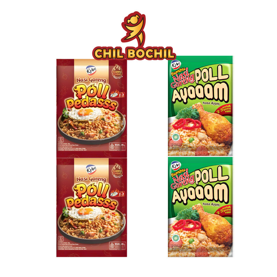 

KOBE NASI GORENG RENCENG 1 RENCENG ISI 10 SACHET (KETENG 1.000) - POLL AYAM & POLL PEDAS - CHIL BOCHIL