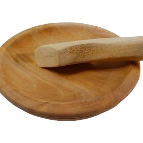 cobek kayu, satu set cobek + ulekan kayu, ulekan kayu Kitchenware