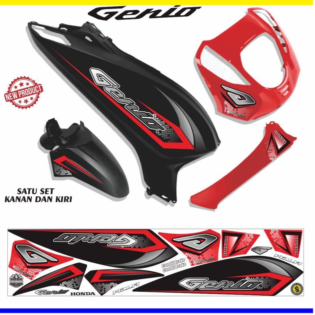 POLET MOTOR STIKER STRIPING VARIASI ALL HONDA GENIO STIKER VARIASI CUSTOM ART