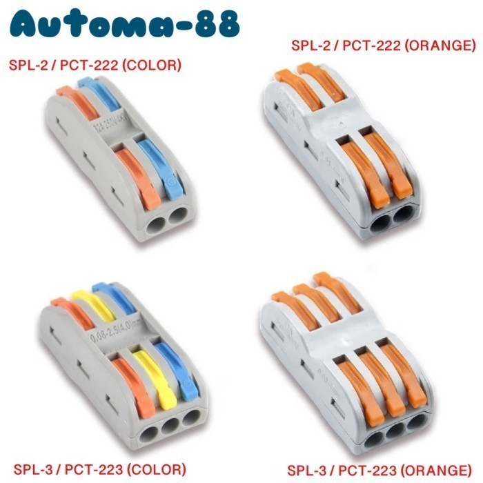 

GAE99 Konektor sambung kabel SPL-2 SPL-3 Orange PCT-222 PCT-223 - SPL-3C