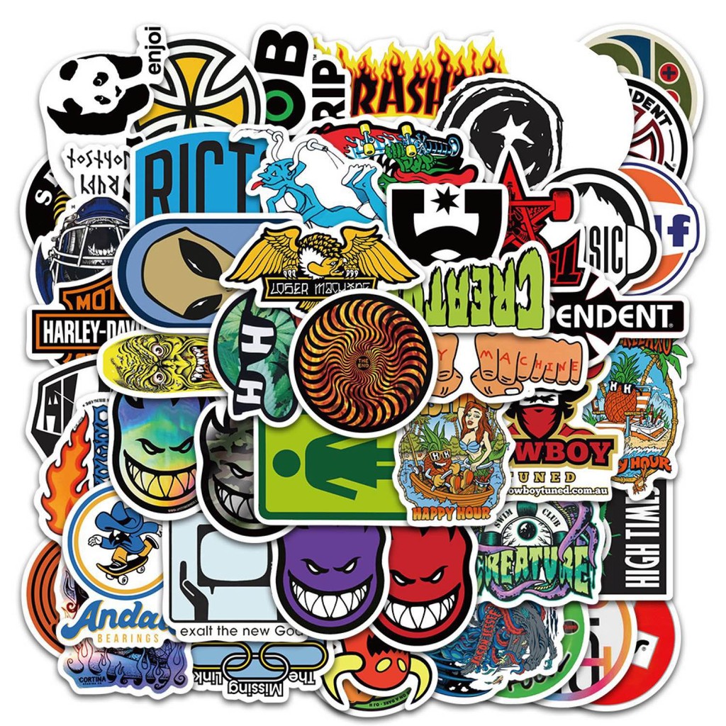 

10/30/50pcs cool skateboard fashion Stickers For Suitcase Skateboard Laptop Luggage Fridge Phone Car Styling DIY Decal
