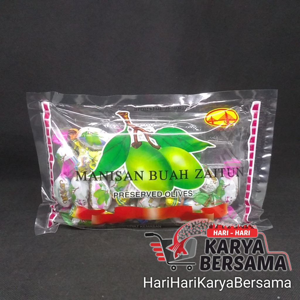

MAKANAN RINGAN HAI WAN QIAO MANISAN BUAH ZAITUN 250GR