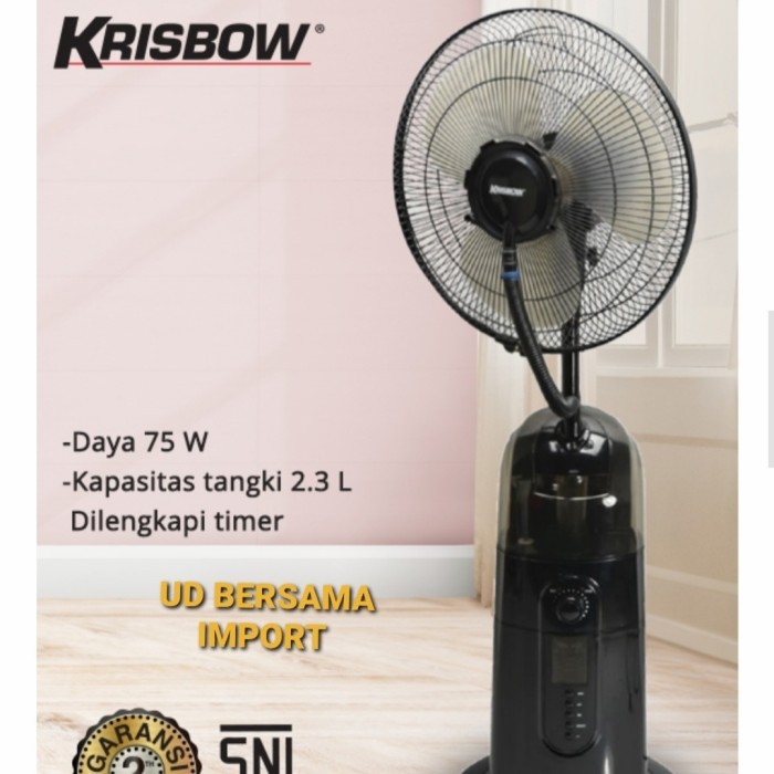 krisbow misty fan kipas angin uap kabut air embun
