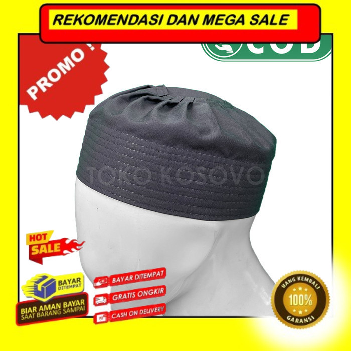 Rekomendasi Terlaris Peci Kopiah Katun Polos Peci Ijazi Haji, Habib Syeikh Kopeah Haqqani - Putih, N