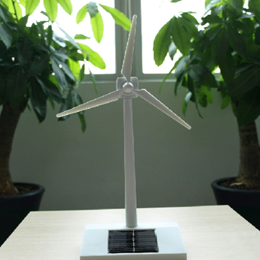 Solar Powered Windmill Model Toy Rotatable 3D Windmill Model Building Kit Eco-Friendly Energy-Saving