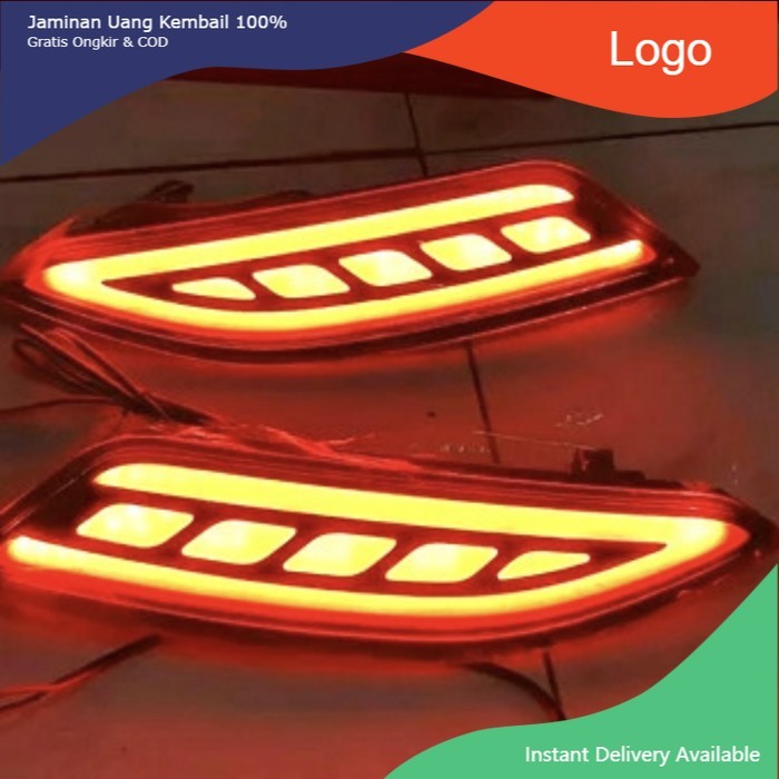 Lampu bemper bumper belakang reflektor mata kucing honda HRV 2pcs Tasya_Variasi_Mobil