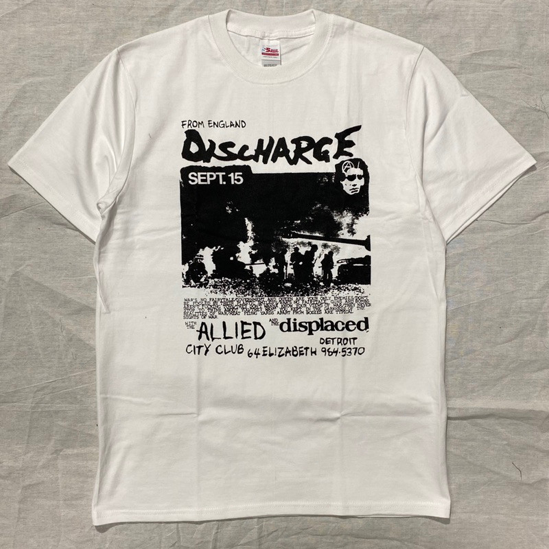 Kaos Band punk tshirt discharge tag stitch supply