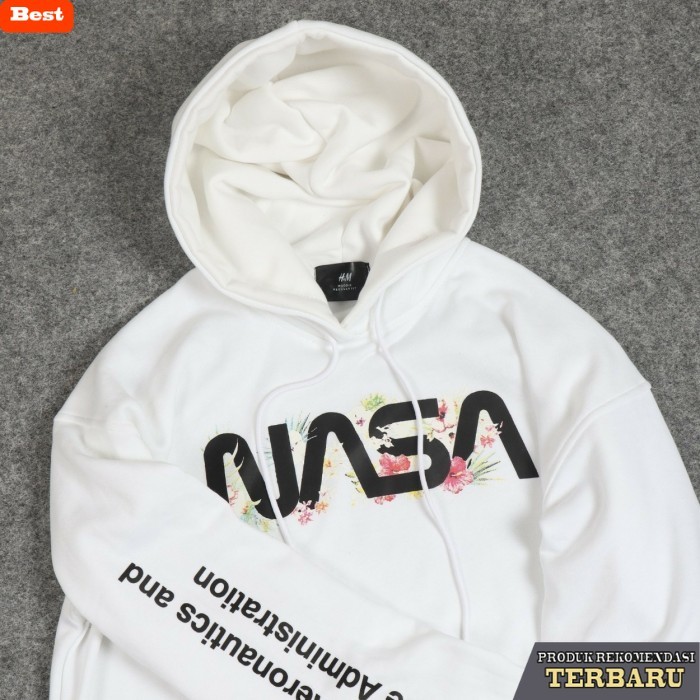 hoodie pria keren Jaket premium pria/jaket hoodie nassa - Putih, M