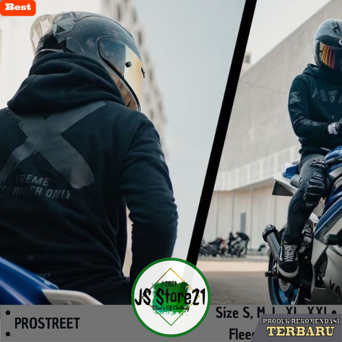 hoodie pria keren JAKET SWEATER HOODIE PROSTREET SPEED HUNTER BLACK UNISEX PRIA WANITA - X Treme Rid