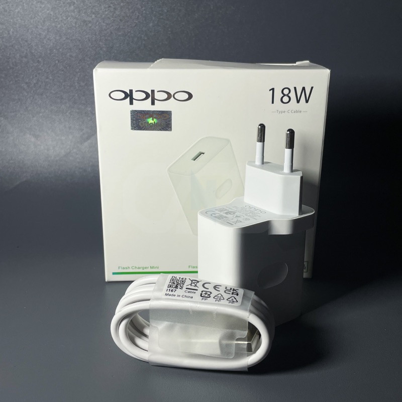 Charger Oppo 18Watt USB Type C USB Micro Fast Charging Original 100%