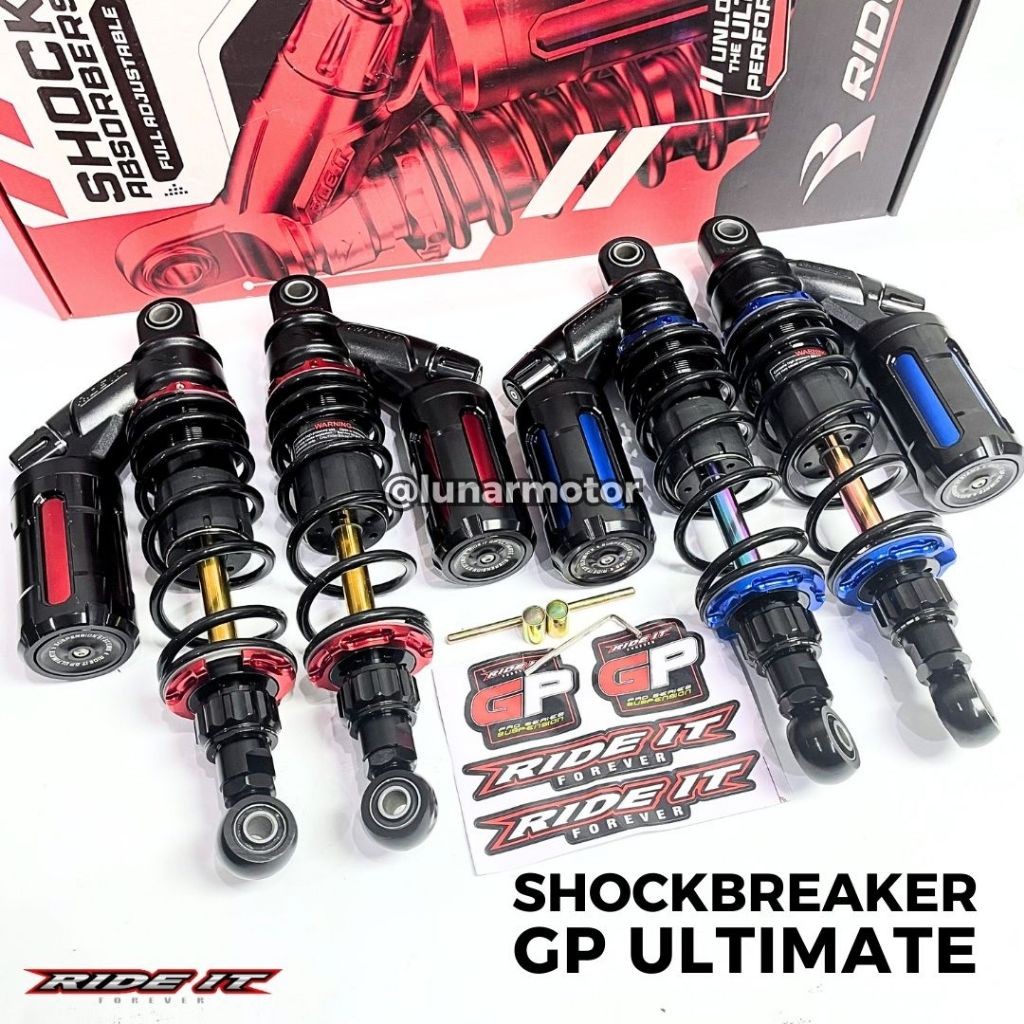 SHOCK SKOK RIDE IT GP ULTIMATE PREMIUM DOUBLE KLIK TABUNG FUNGSI SHOCK SKOK BELAKANG RIDE IT BERKUAL