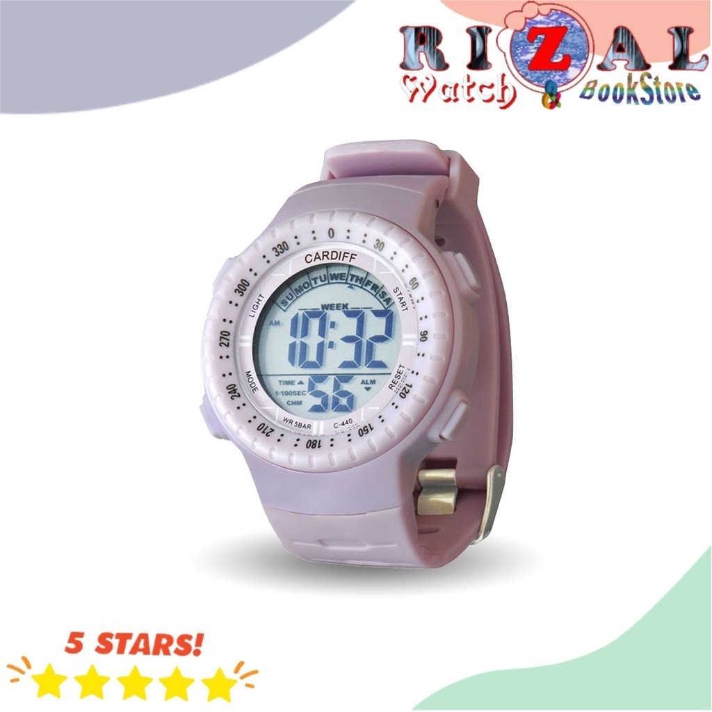 Terlarisss CARDIFF LCD 440 Jam Tangan Digital Sport Unisex