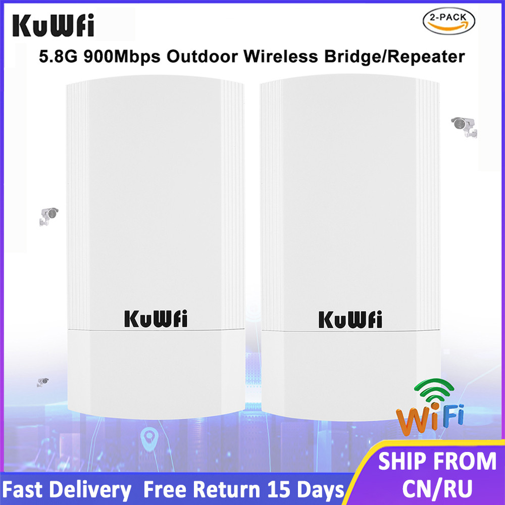 KuWFi 900Mbps Outdoor Wireless CPE Router 5.8G Wireless Repeater/AP Router/Wifi CPE Bridge Point to 