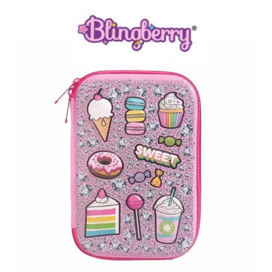 

WOLDANSHOP BLINGBERRY Kotak Pensil Anak Tempat pensil 3D Timbul Hardcase astronot unicorn kado ultah anak perempuan