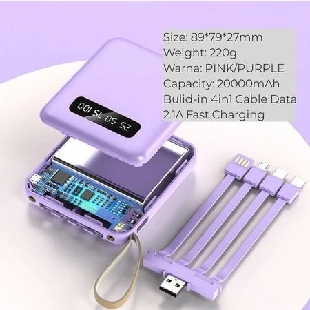 BEST -Powerbank Mini 20000mAh Power Bank Stay Connected pawer bank original 100% ori Long-lasting Li