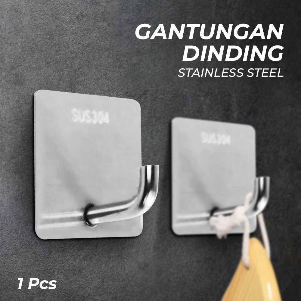 PTOC Gantungan Dinding Hook Hanger Stainless Steel 1PCS Z12