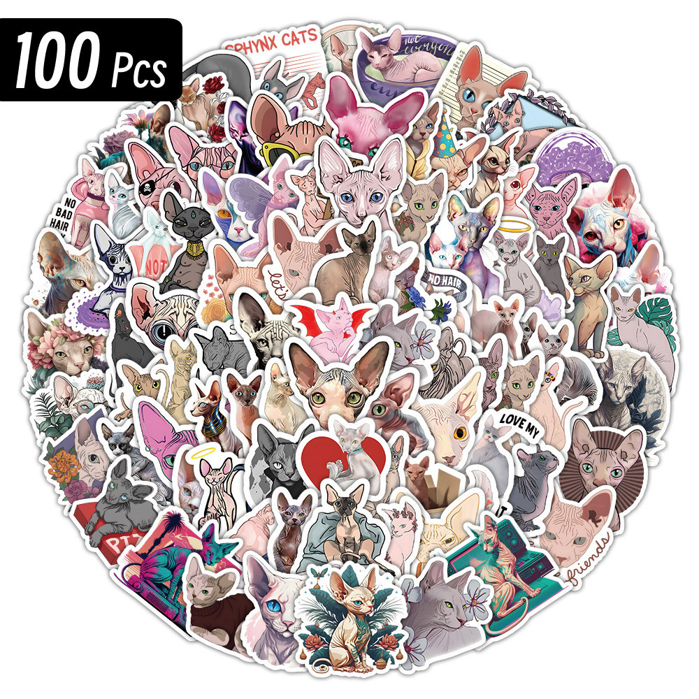 

10/50/100p Kawaii Aesthetic Sphinx Cute Cat Stickers Stationary Supplies Office Diary Decoration School Vintage Korean Paper