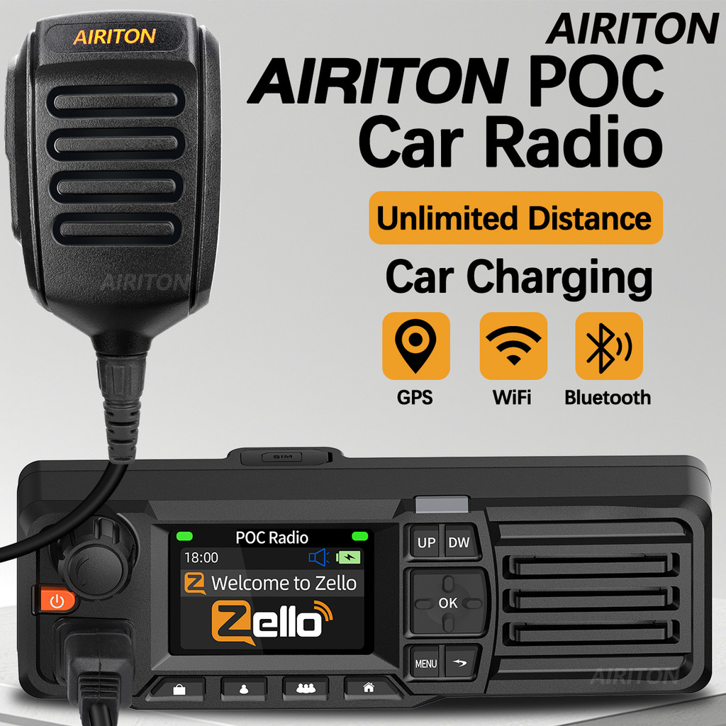 AIRITON AI-828 Mobile POC Car Rao Global GPS Unlimited stance Network Zello Walkie Talkie Bluetooth 