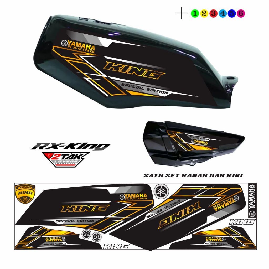 STICKER VARIASI MOTOR RX-KING GOLD STIKER VARIASI