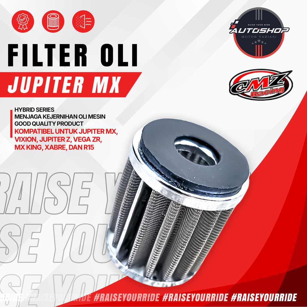 FILTER OLI STAINLESS MX VIXION JUPITER Z VEGA ZR  MX KING XABRE R15 1S7 GOOD QUALITY ORIGINAL CMZ RA