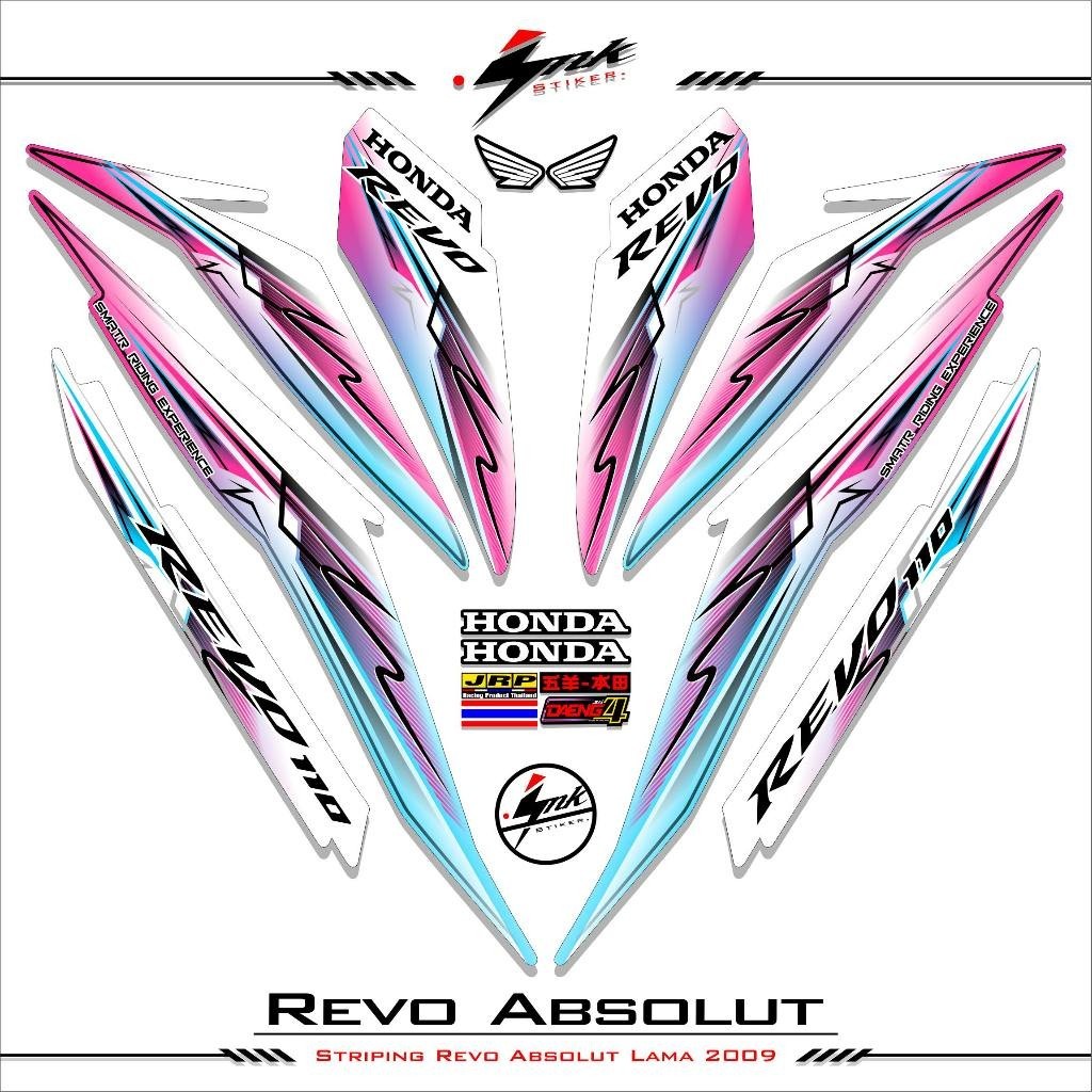 Stiker Striping Honda Revo Absolut Lama 2008 2009 Striping Revo Variasi Sticker Revo Lama