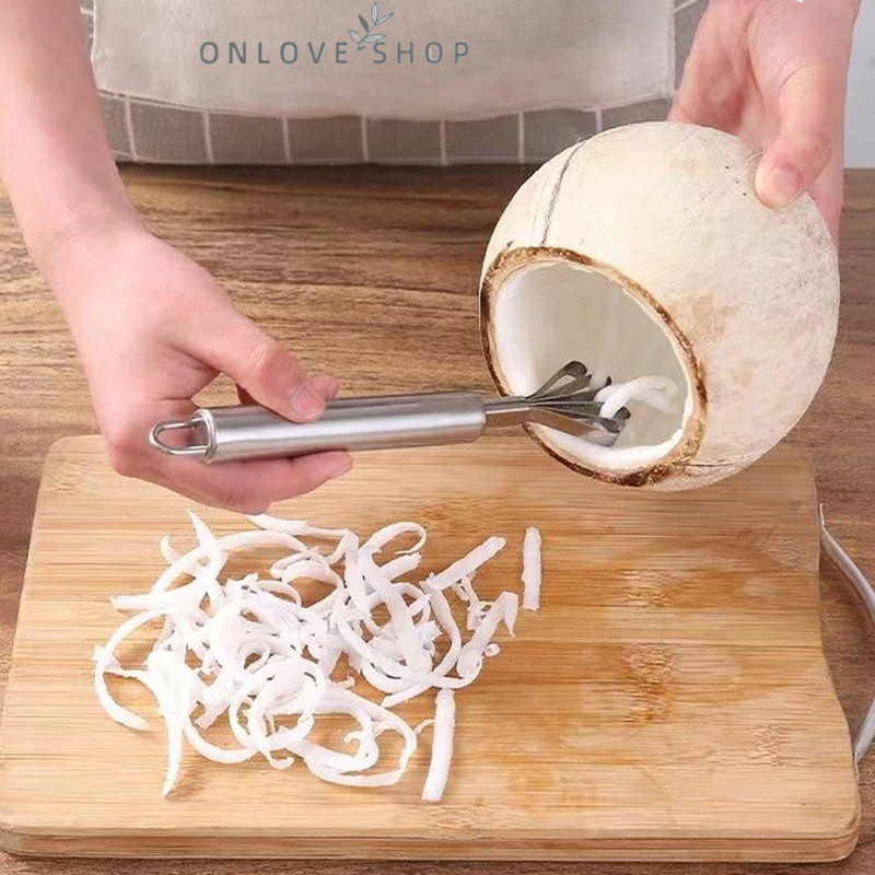 Kerokan Kelapa Muda Stainless / Kerokan Blewah / Kerokan Kelapa Parut Alat Kerok / Kerokan Buah Kela