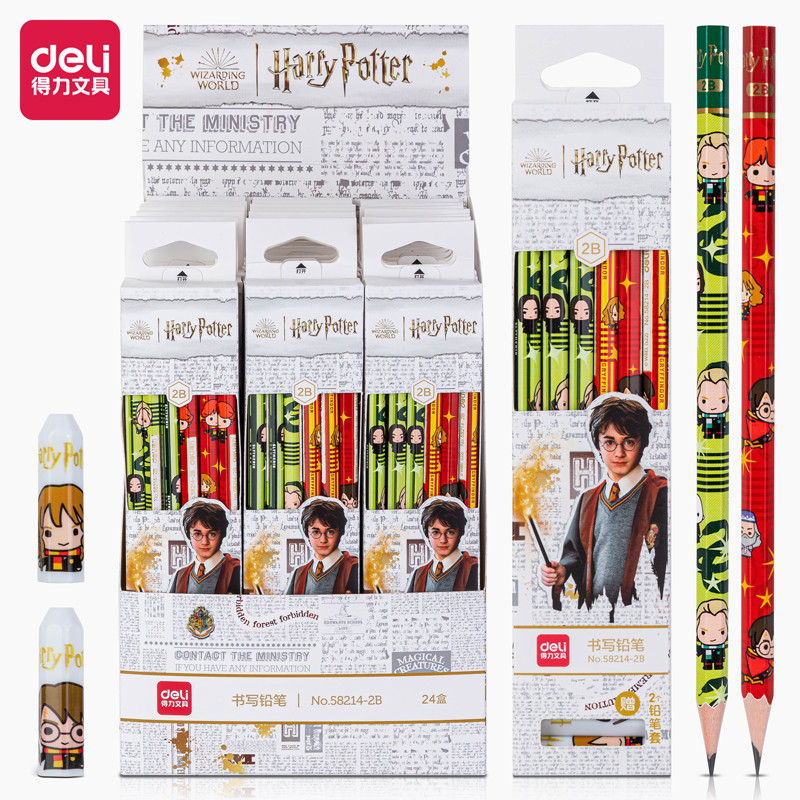 

Deli 12pcs 2B/HB Harry Potter Hexagonal Wooden Pole Pencil Art Exam Sketch Painting Drawing School&Office Supplies Stationery