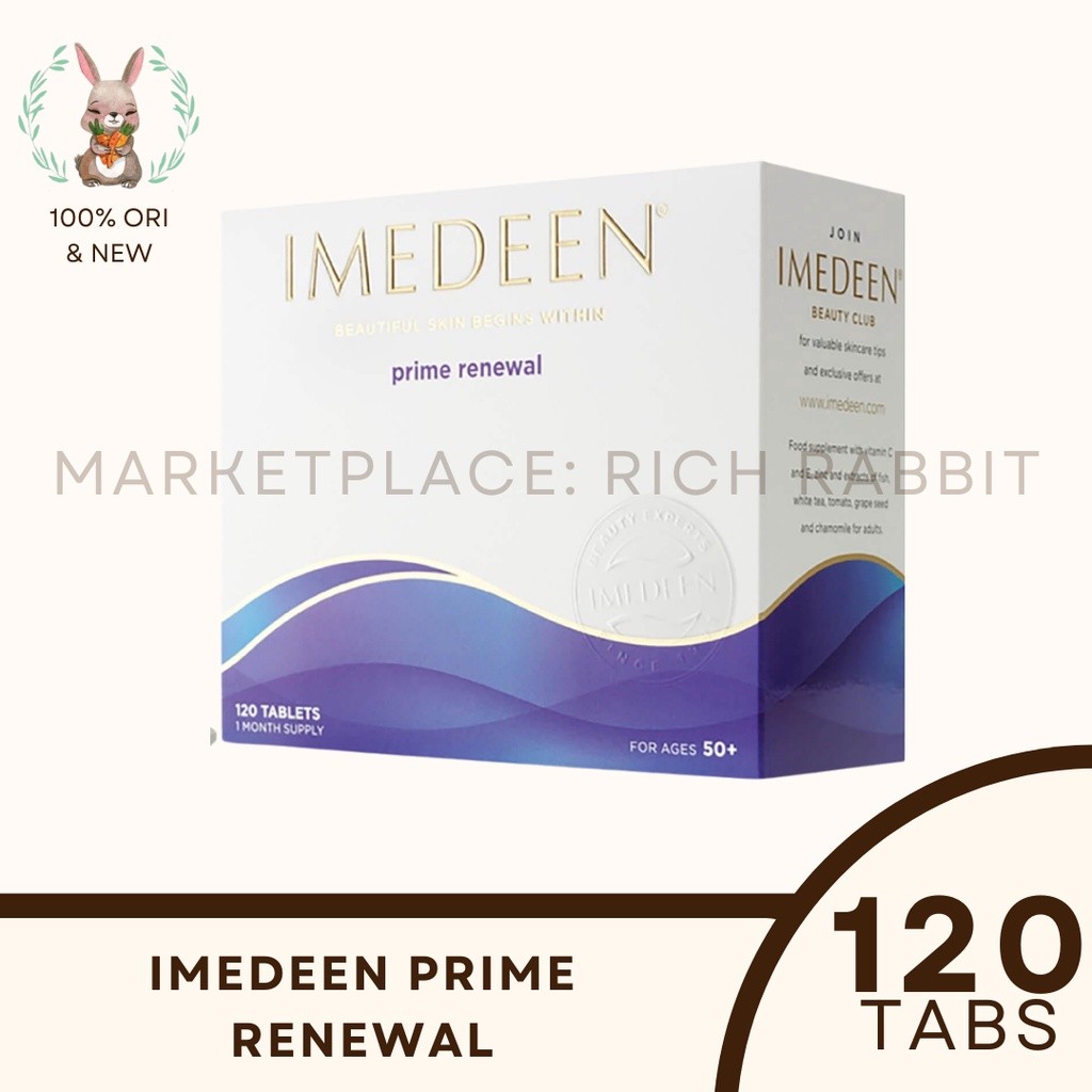 Imedeen Prime Renewal Vitamin Kulit Rich Rabbit 100% ORI - Isi 120 Tablet