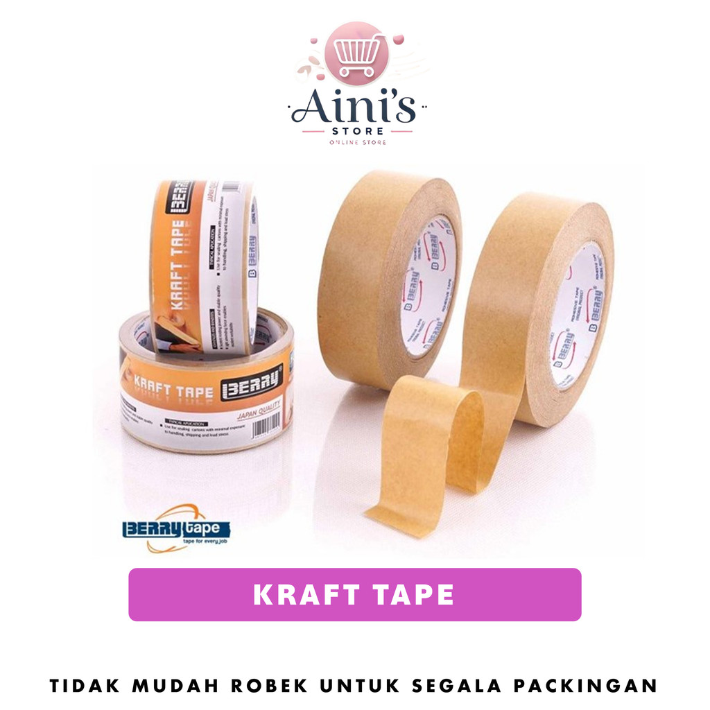 

Isolasi Coklat Kertas Besar Lakban Coklat Kertas 48mm 2 Inch 24mm 12 Meter Isolatip Solasi Kertas Coklat Kraft Tape Besar Super Rekat Lakban Berry Tape