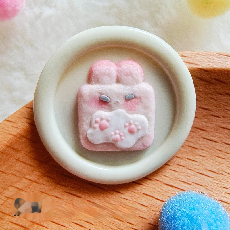 

New Mini Wax Seal Stamp Lovely Star Candy 3D Laser Embossed Seal Copper Head Relief Fire Paint Seal Scrapbook Envelope Sealing